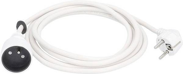 AS Schwabe 850311 alimentation Rallonge 16 A blanc 3 m H05VV-F 3G 1,5 mm²