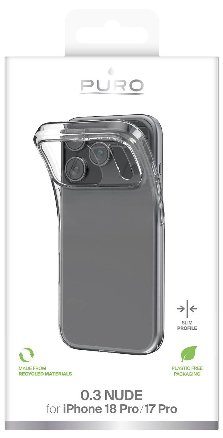 sbs mobile 0.3 Nude Coque arrière Apple iPhone 18 Pro, iPhone 17 Pro transparent PUIPC18P6303NUDETR-1
