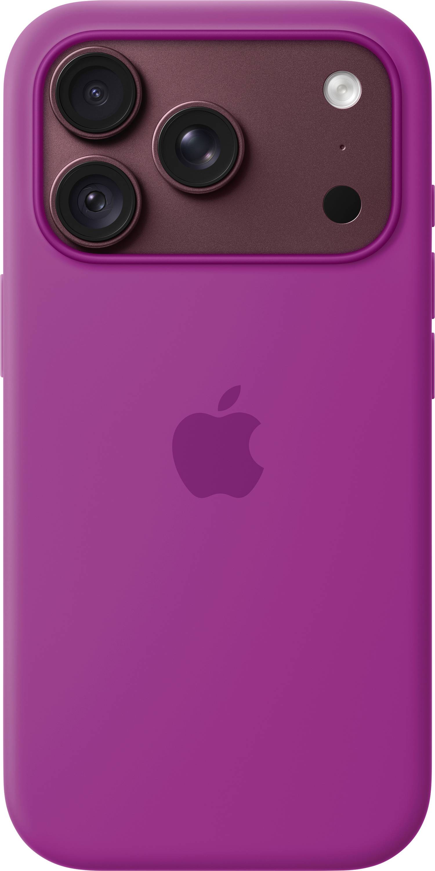 Apple Silicone Case iPhone 18 Pro magenta compatible avec MagSafe MK8T4ZM/A