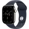 Apple Watch Series 12 GPS + Cellular 42 mm boîtier en titane bracelet de sport bleu marine M/L