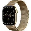 Apple Watch Series 12 GPS + Cellular 42 mm boîtier en titane Milanese Loop doré brillant