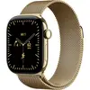 Apple Watch Series 12 GPS + Cellular 42 mm boîtier en titane Milanese Loop doré brillant