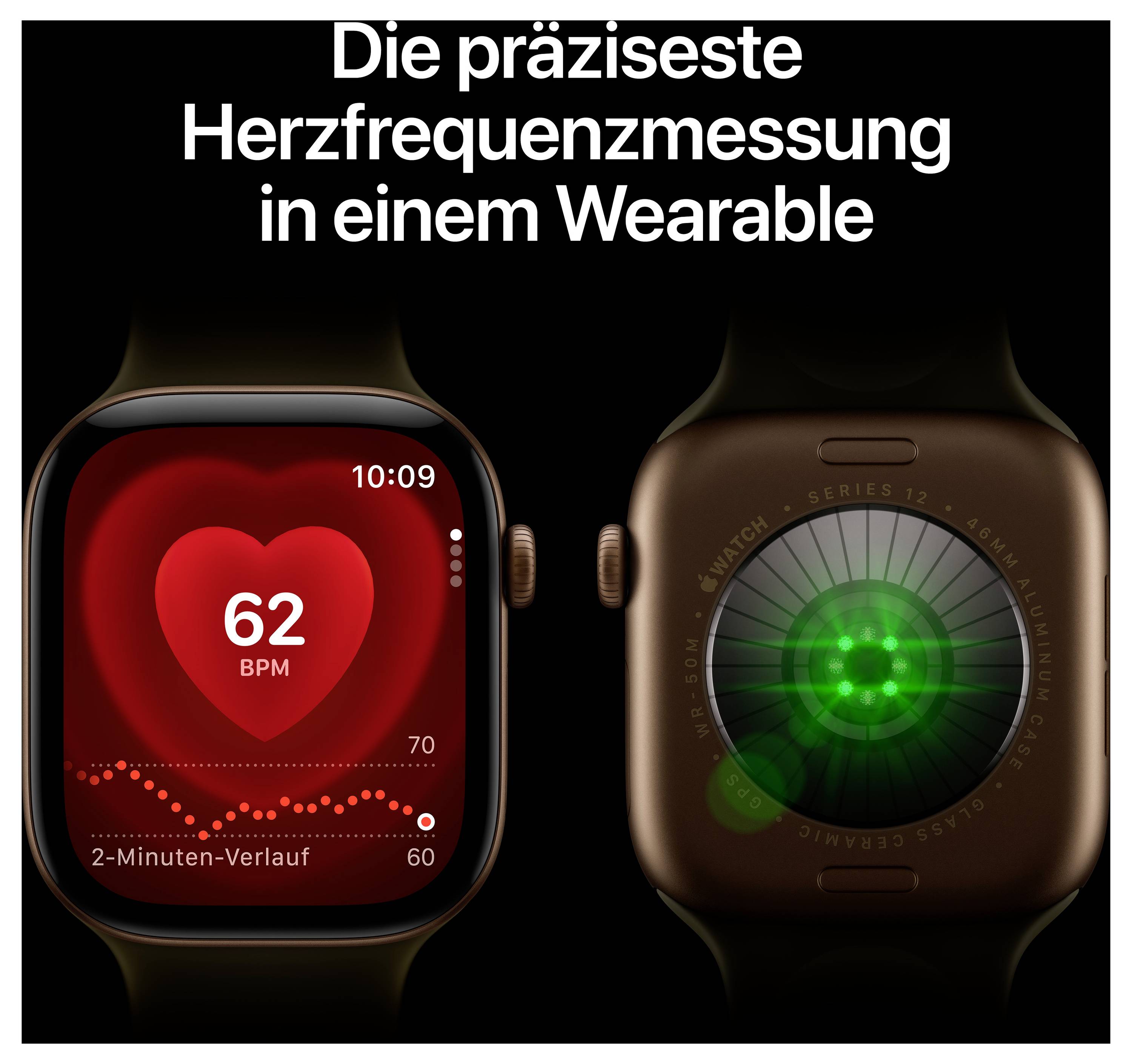 Apple Watch Series 12 GPS 42 mm boîtier en aluminium bracelet de sport noir S/M-2