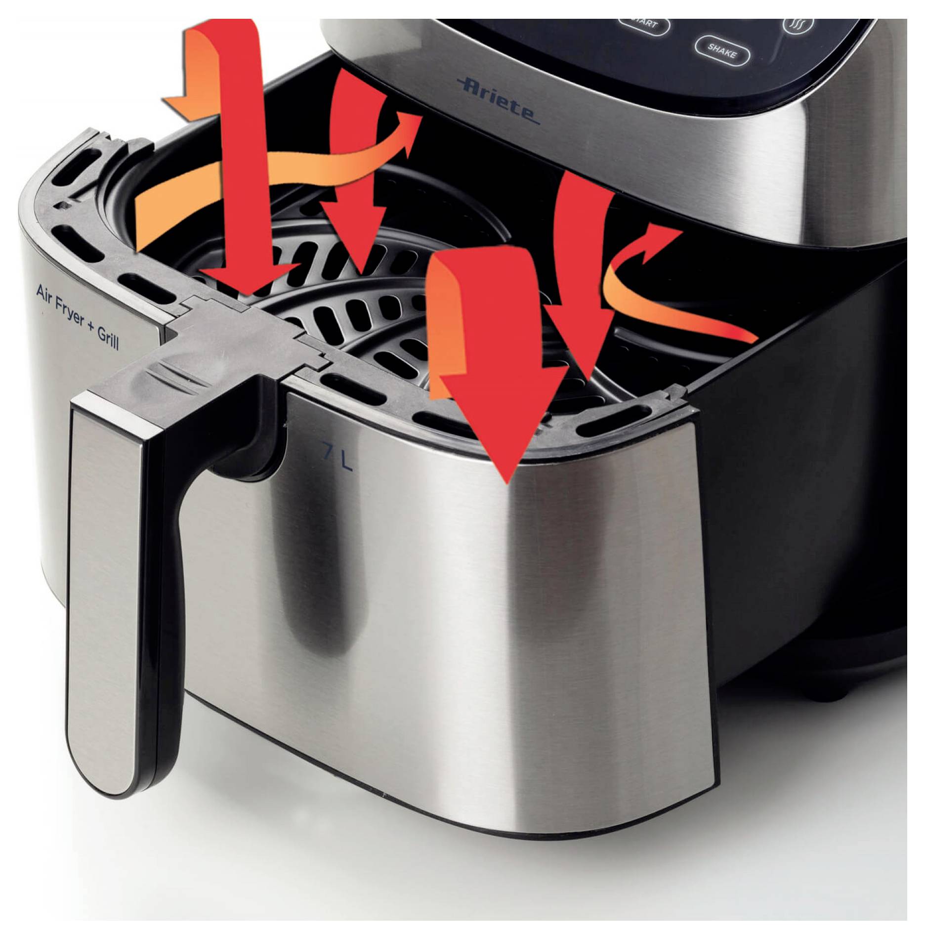 Ariete 00C462800AR0 Friteuse à air chaud 7 l revêtement anti-adhésif, sans BPA, Minuteur digital, pour contact alimentai-7