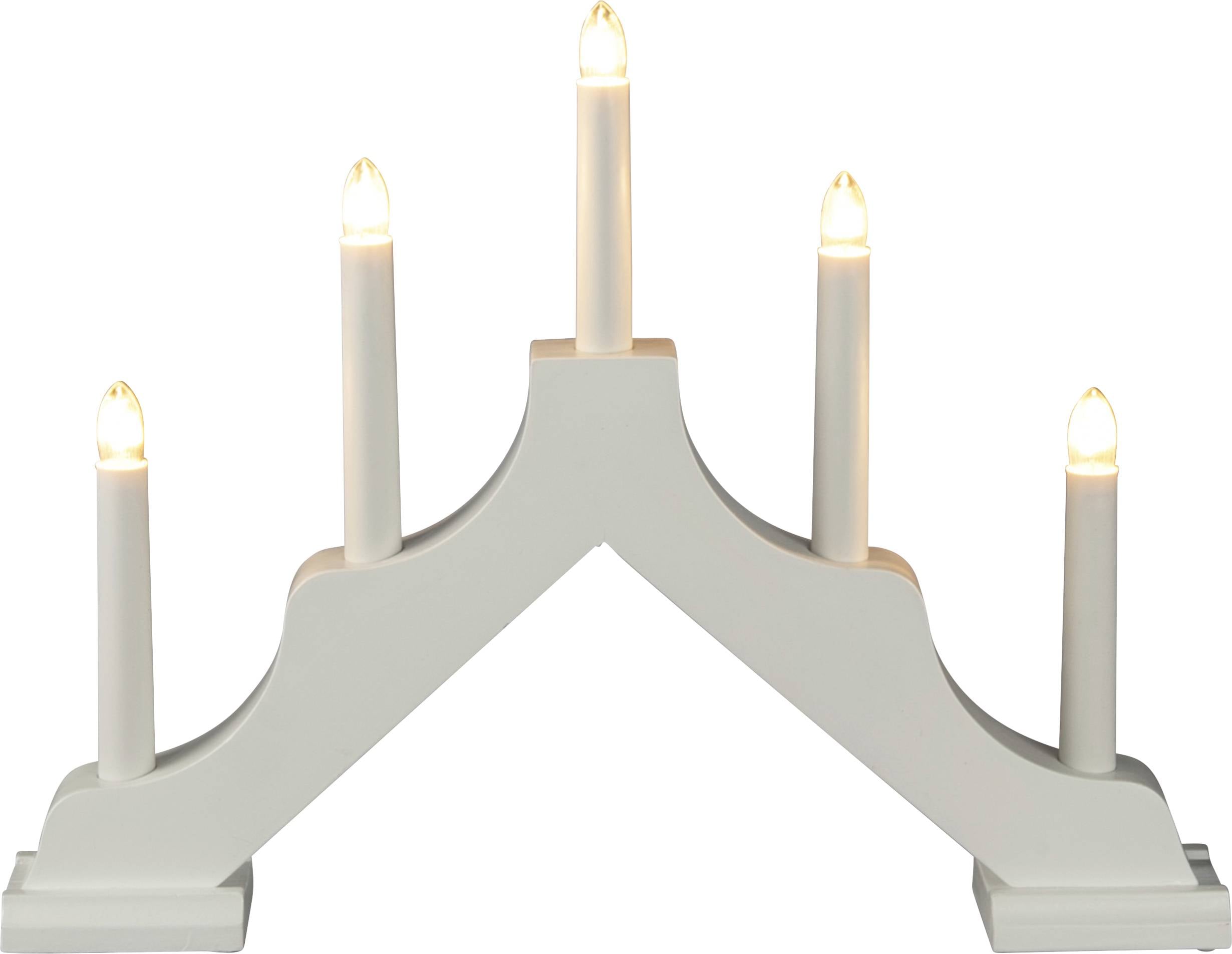 Konstsmide 2133-210 Bougeoir en bois blanc LED blanc