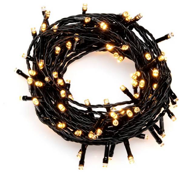 Konstsmide 3897-800 Guirlande lumineuse  pour l'extérieur  sur bloc d'alimentation Nombre de lumière 100 LED ambré Longueur éclairée: 9.9 m dimmable