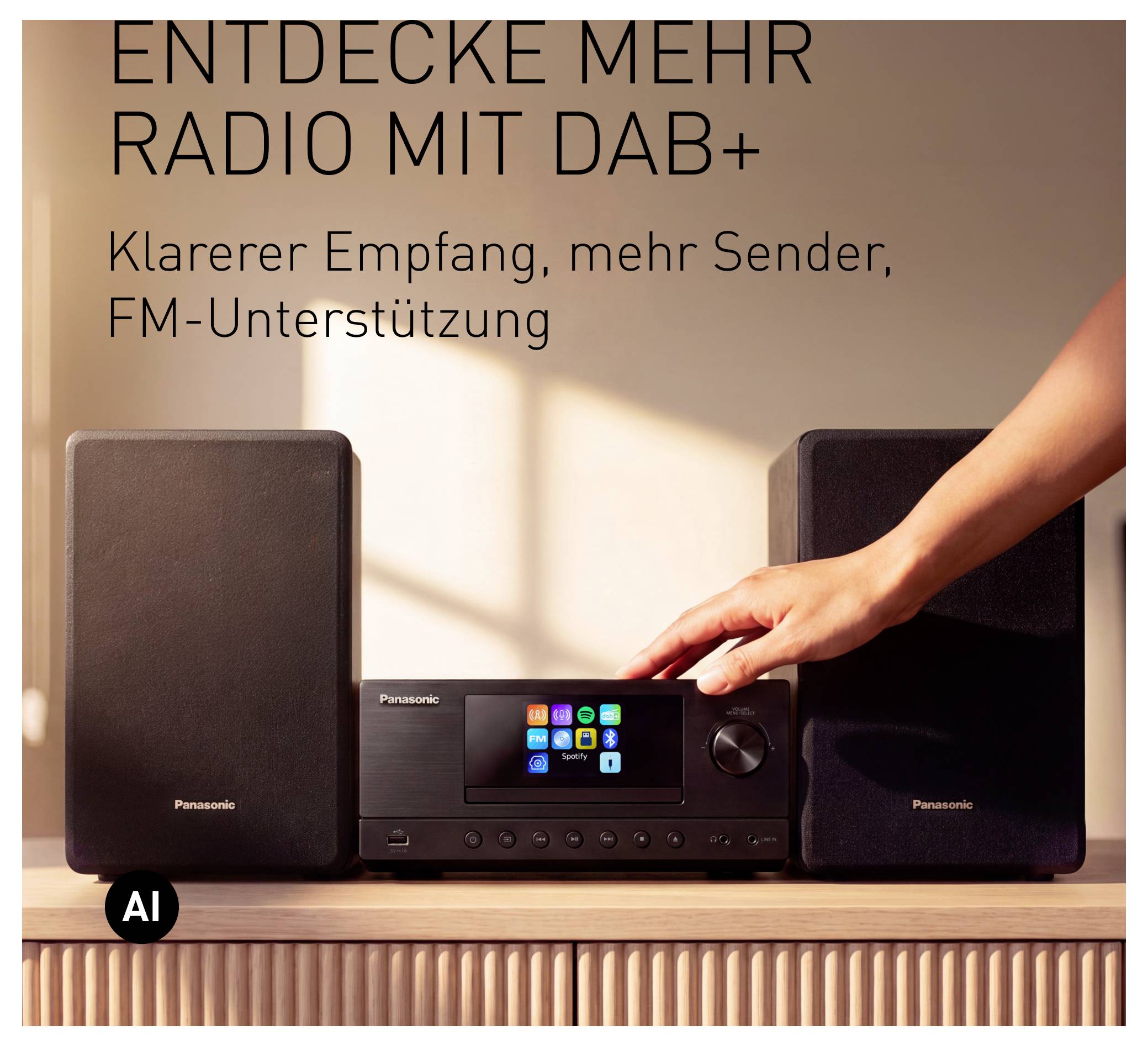 Panasonic SC-PMX112E-K Chaîne stéréo CD, DAB+, FM, WiFi, Air-Play, USB, 2 x 60 W noir-7