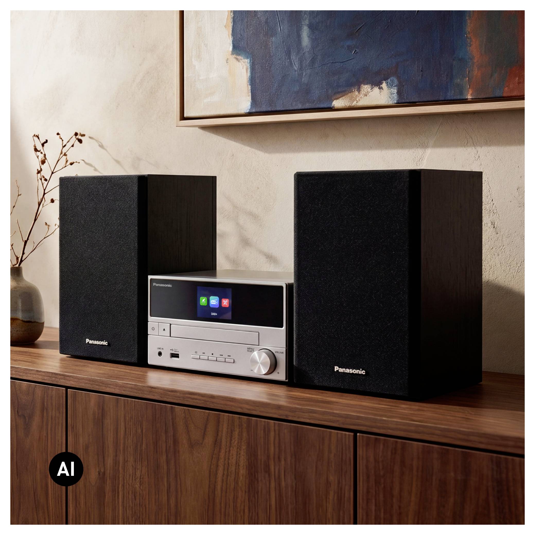 Panasonic SC-PM302E-S Chaîne stéréo Bluetooth, CD, USB, DAB+, FM, avec télécommande 20 W argent-11