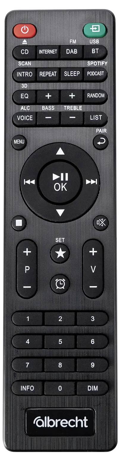 Albrecht DR 1000 Radio de table FM, DAB+ CD, DAB+, USB, FM Spotify noix-9