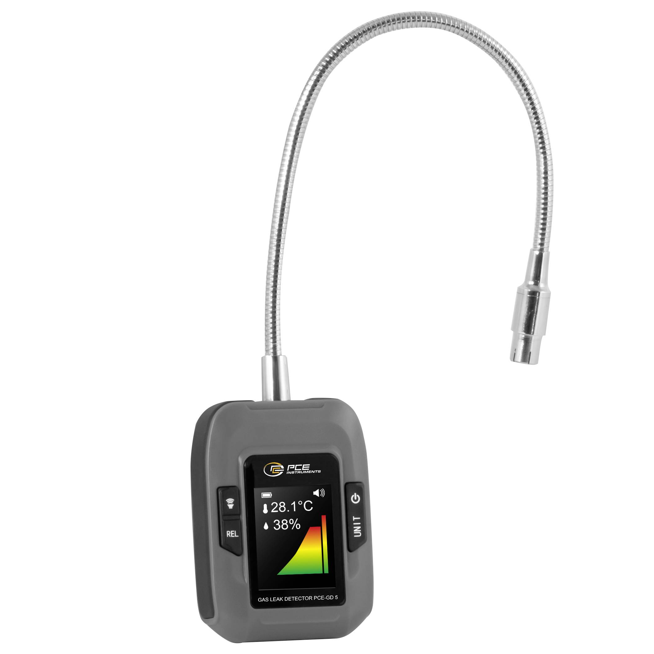 Détecteur de fuite de gaz PCE Instruments PCE-GD 5 0, -40 - 100, 80 % HR, °C capteur externe étalonné d'usine (sans cert-0