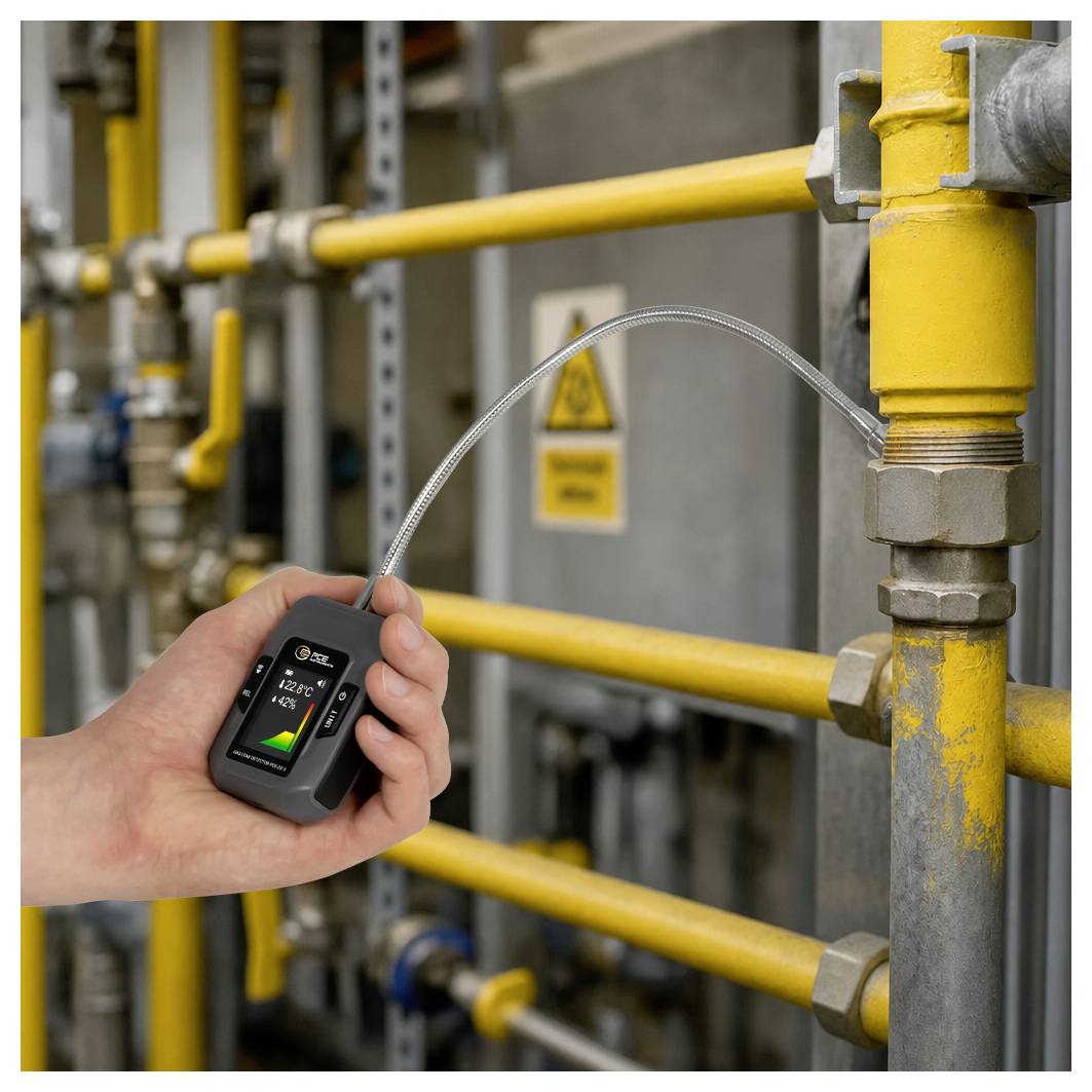 Détecteur de fuite de gaz PCE Instruments PCE-GD 5 0, -40 - 100, 80 % HR, °C capteur externe étalonné d'usine (sans cert-8