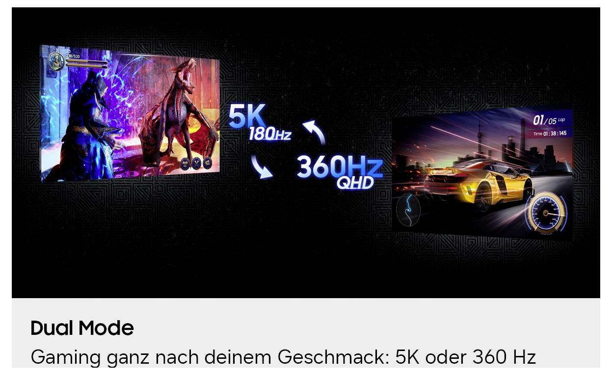 Moniteur gaming Samsung Odyssey G8 CEE F (A - G) 68.6 cm 27 pouces 5120 x 2880 pixels 16:9 1 ms IPS LCD-21