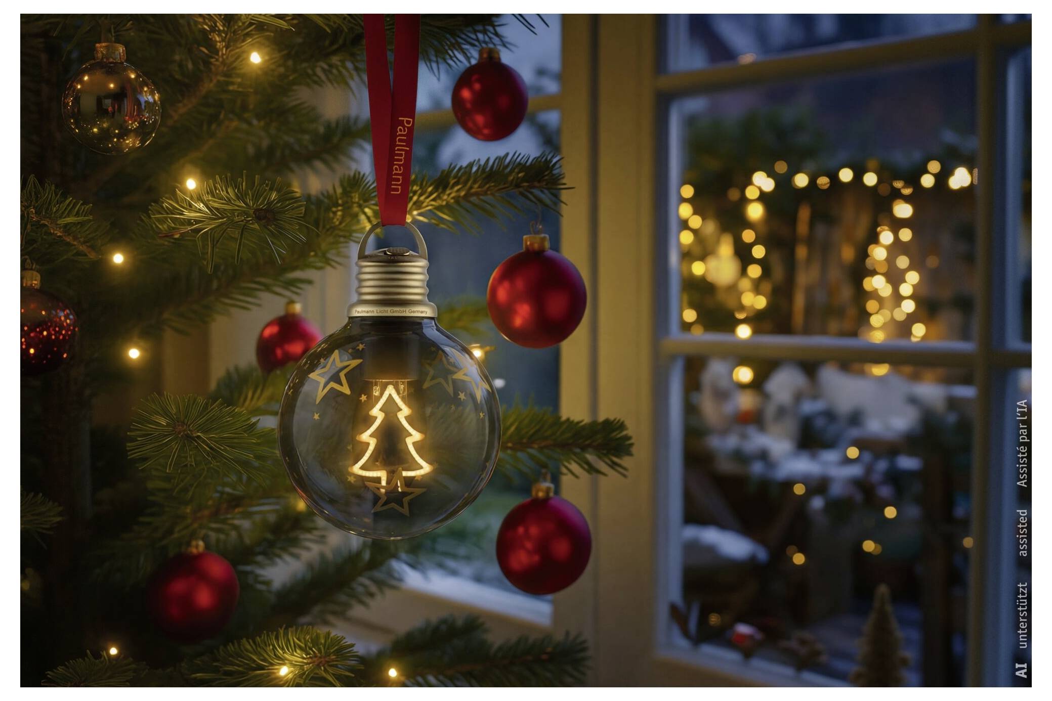 Paulmann 2412262 Boule de sapin de Noël sapin de Noël, étoiles or LED marron, or-7