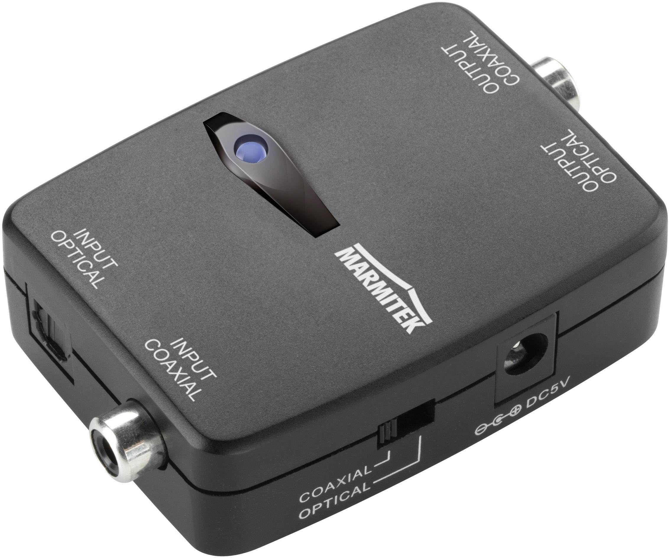 Convertisseur AV Marmitek 08129 [1x Toslink femelle (ODT), Cinch-RCA femelle - 1x Cinch-RCA femelle] noir