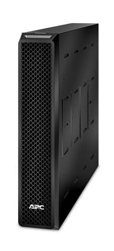 Serveur noir avec le logo 'APC' sur la façade avant, adapté aux centres de données ou aux infrastructures informatiques.