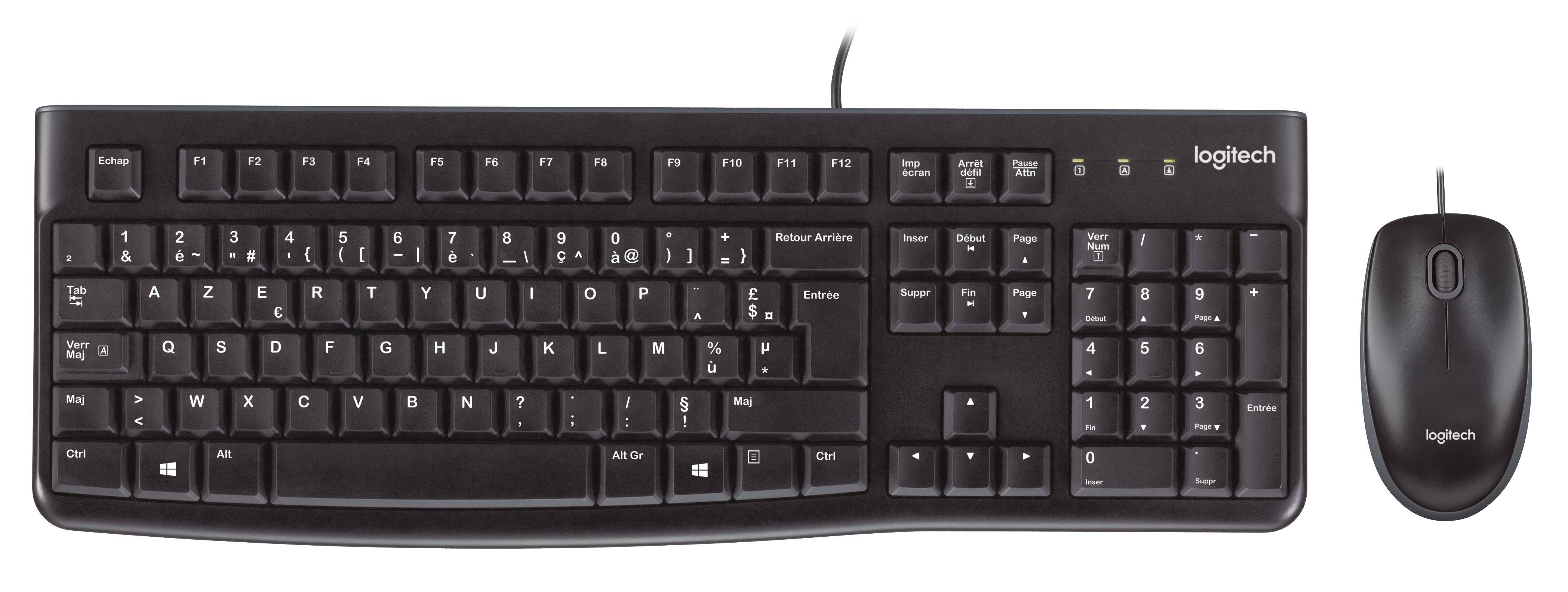 Kit souris + clavier Qwerty Logitech MK120 noir-0