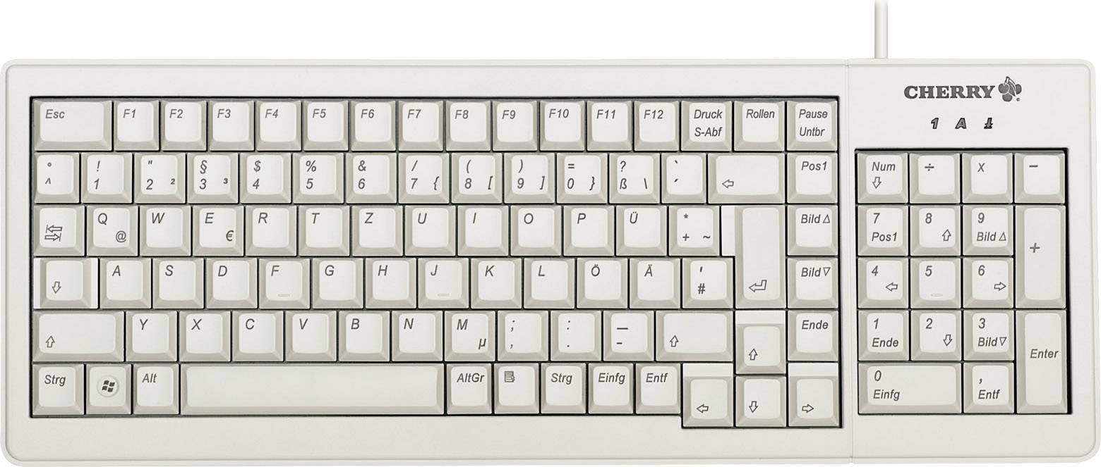 CHERRY G84-5200 USB Clavier anglais, QWERTY gris connexion PS2