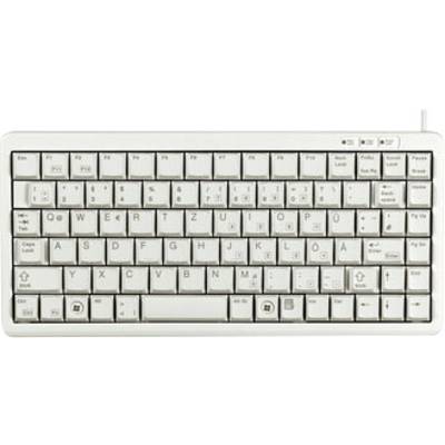 Un clavier blanc QWERTZ avec des touches fonctionnelles comme "Inser", "Début" et une rangée de chiffres.