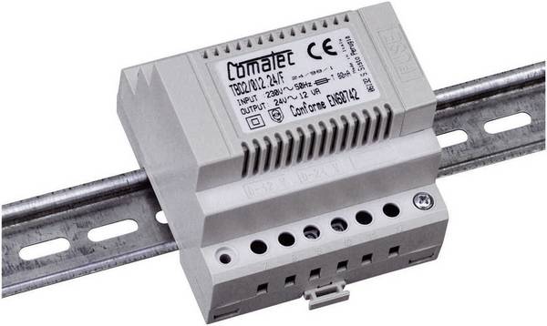 Transformateur 230 V AC - 24 V AC 0,5A rail DIN 3 modules Comatec