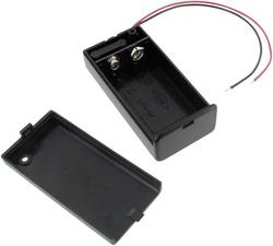 Fixation de Batterie Pour 9V-Block Dans Boîtier Avec On//Off Interrupteur,