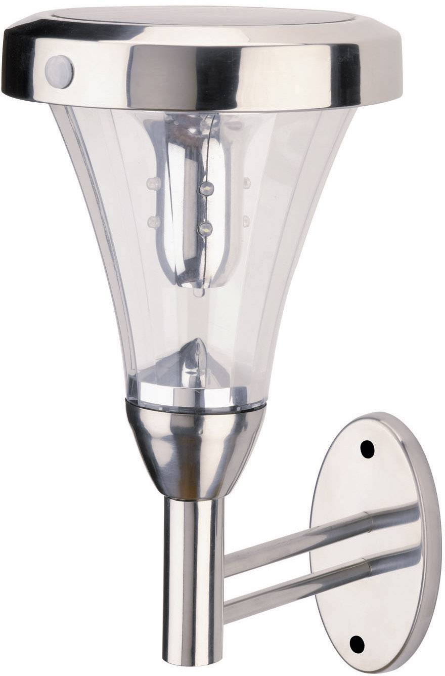 Lampe solaire de jardin avec détecteur de mouvements 0419201 acier