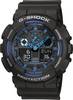 Casio Montre-bracelet GA-100-1A2ER (l x H) 51.20 mm x 55 mm bleu, noir Matériau du boîtier=Résine synthétique Matériau (bracelet)=Résine synthétique