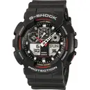 Casio Montre-bracelet GA-100-1A4ER (l x H) 51.20 mm x 55 mm noir, rouge Matériau du boîtier=Résine synthétique Matériau