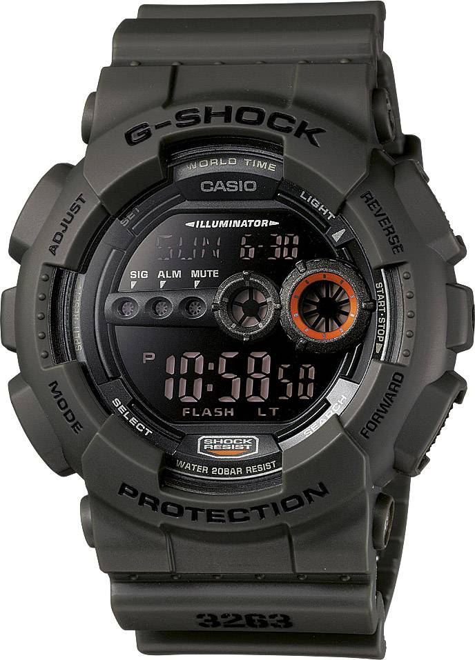 Casio Montre-bracelet GD-100MS-3ER (l x H) 51.2 mm x 55 mm vert Matériau du boîtier=Résine synthétique Matériau (bracelet)=Résine synthétique