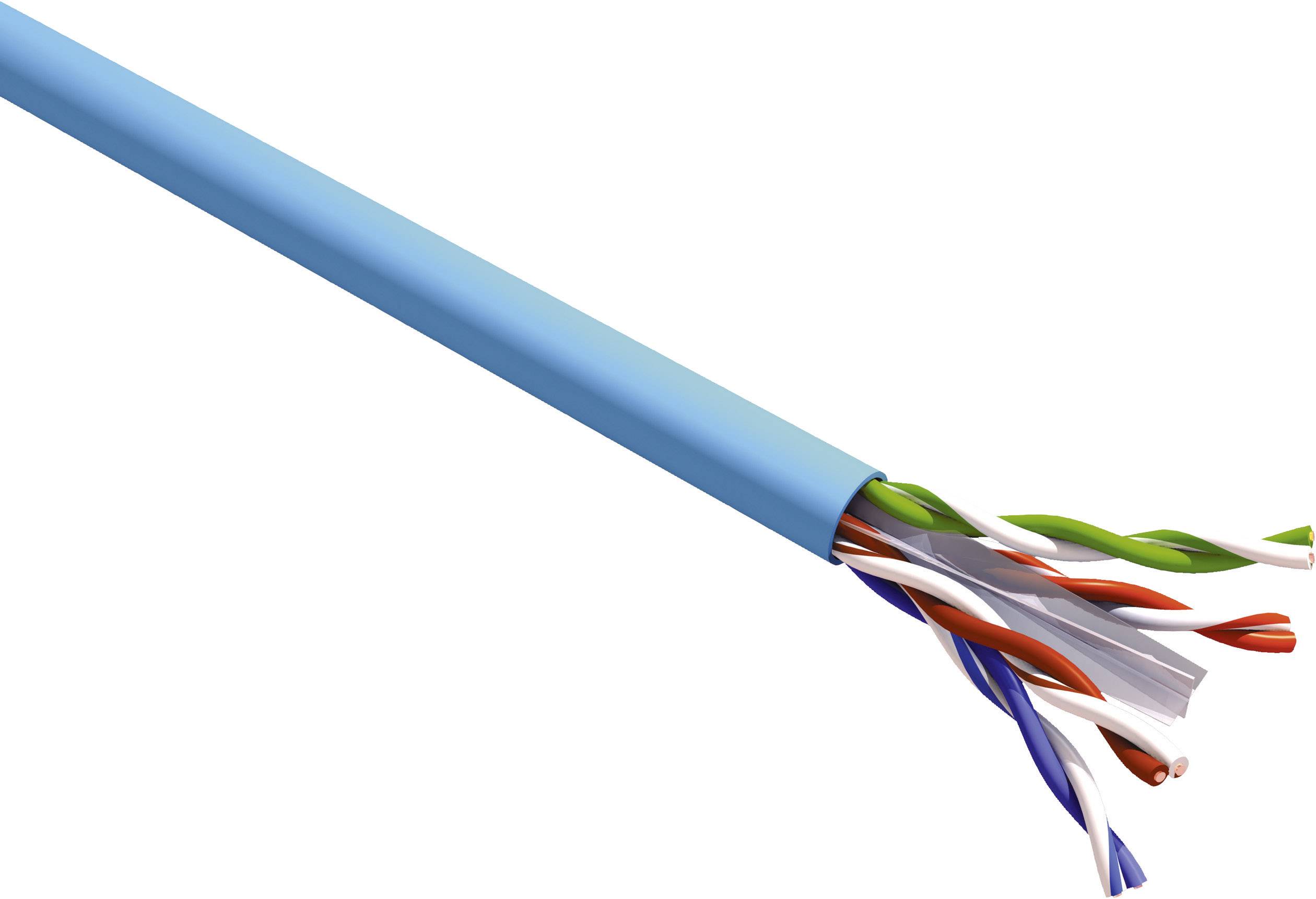 Câble réseau CAT 6 U/UTP CAE 8 x 0.259 mm² bleu atoll 1 m Conrad.fr