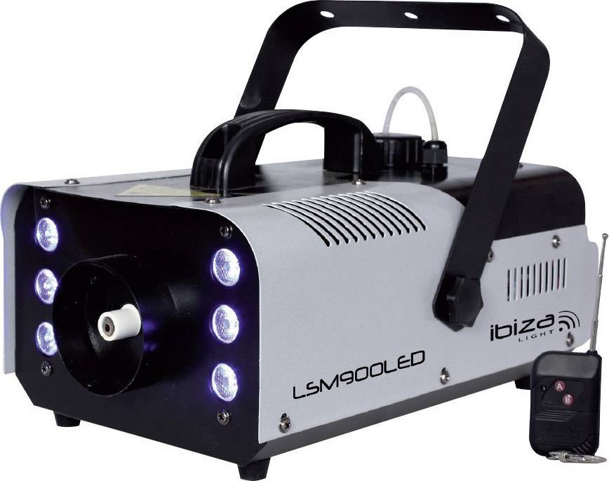 Machine à fumée DMX avec 6 led RVB Ibiza light LSM900LED 50 m³/min 1 L ...