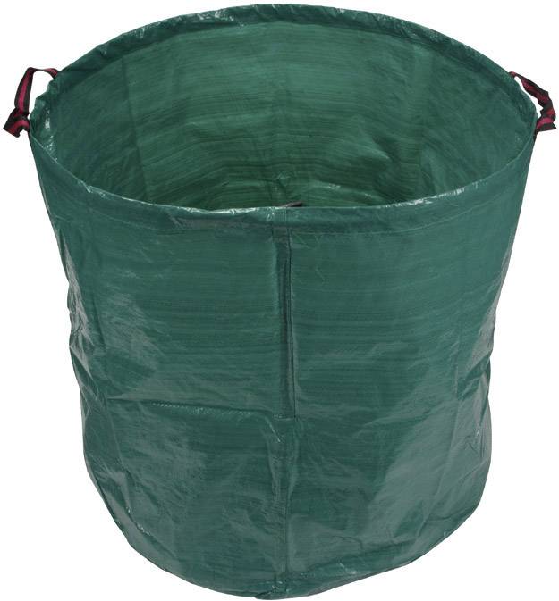 Grand sac de jardin vert avec deux poignées pour la collecte des déchets verts.