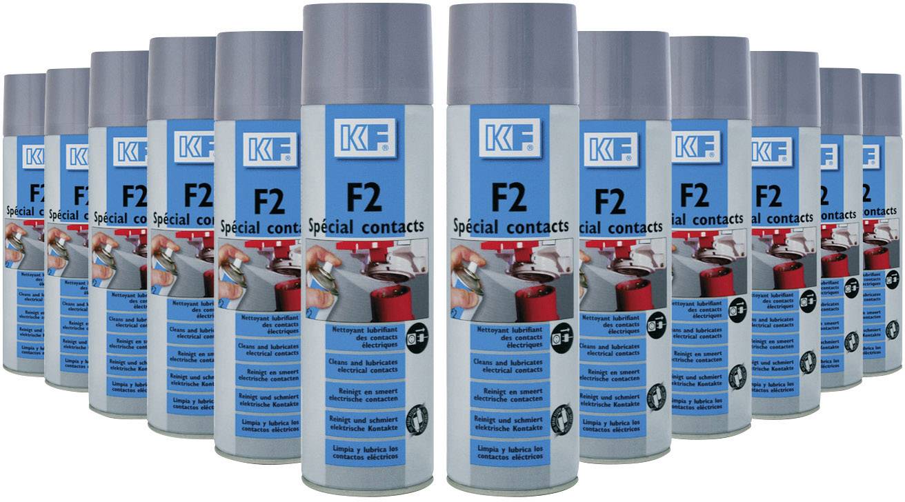 Pack de 12 aérosols 500 ml KF F2 Spécial contacts Conrad.fr