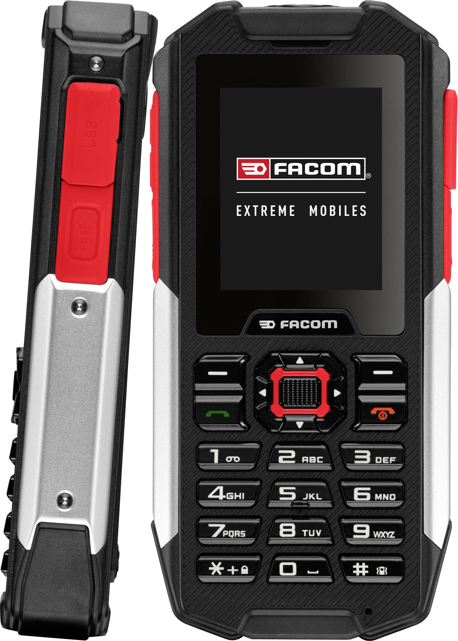 Téléphone portable outdoor 2 pouces F100 noir, rouge Conrad.fr