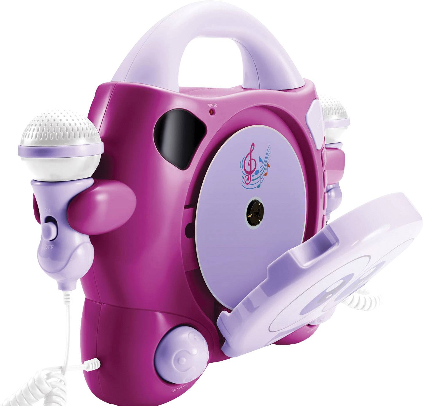 Lecteur CD enfants BigBen Interactive My Bubble avec microphone, avec fonction karaoké violet