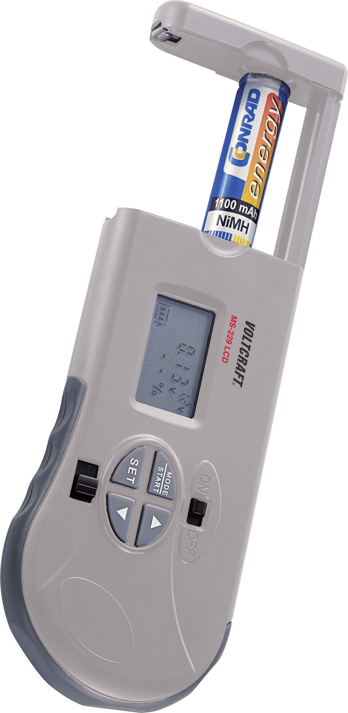 Testeur de piles VOLTCRAFT MS-229 LCD plage de mesure (testeur de pile) 1,2 V, 1,5 V, 3 V, 9 V, 12 V batterie, pile