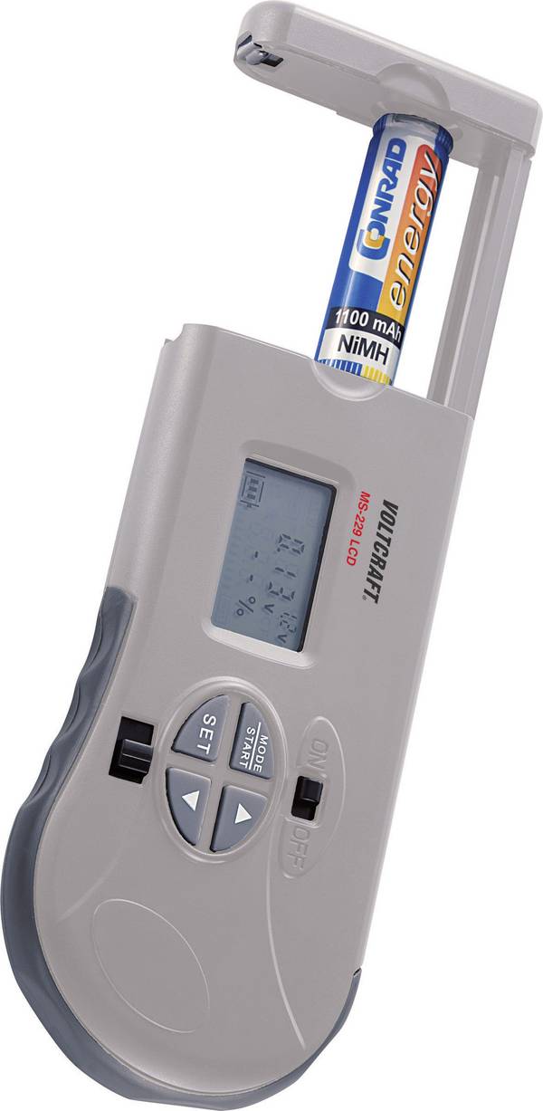 Testeur de piles VOLTCRAFT MS-229 LCD plage de mesure (testeur de pile) 1,2 V, 1,5 V, 3 V, 9 V, 12 V batterie, pile