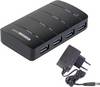 Renkforce RF-3016752 Hub USB 4 ports USB-A USB 3.0 5 GBit/s avec LEDs de statut noir