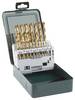 Bosch Accessories 2609255114 HSS Jeu de forets pour le métal 19 pièces 1 mm, 1.5 mm, 2 mm, 2.5 mm, 3 mm, 3.5 mm, 4 mm, 4.5 mm, 5 mm, 5.5 mm, 6 mm, 6.5 mm, 7 mm, 7.5 mm, 8 mm, 8.5 mm, 9 mm, 9.5 mm, 10 mm TiN DIN 338 tige cylindrique 1 set