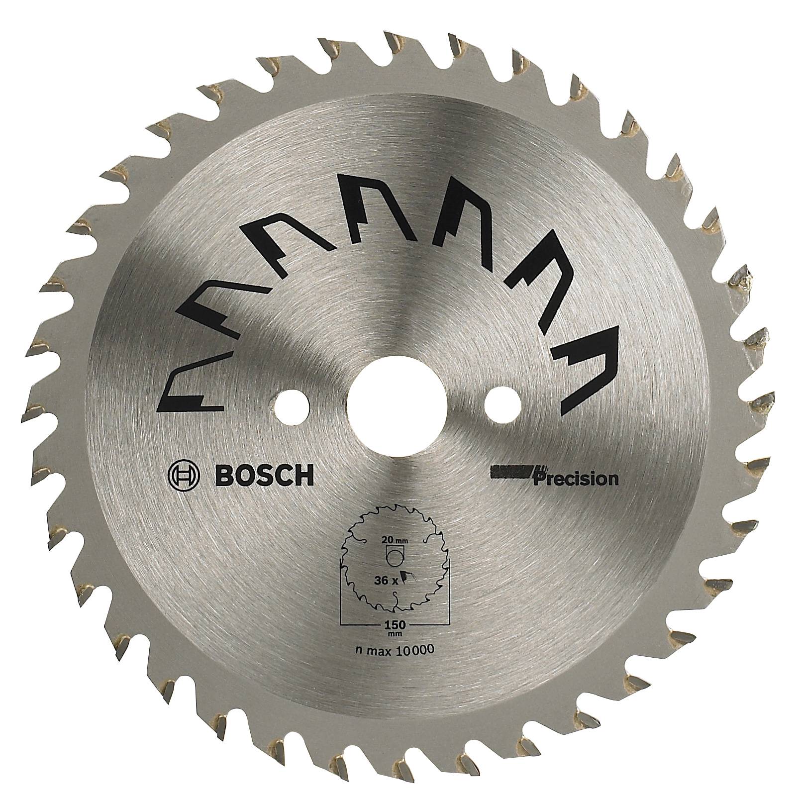 Bosch Accessories Precision 2609256853 Lame de scie circulaire au carbure 150 x 20 mm Nombre de dents: 36 1 pc(s)
