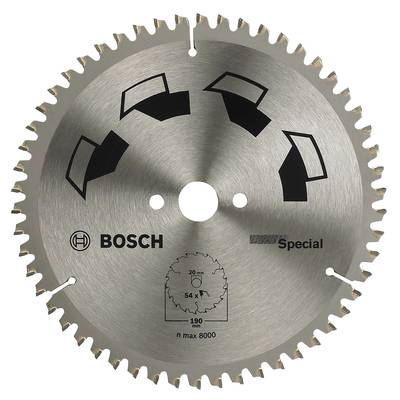 Bosch Accessories Special 2609256891 Lame de scie circulaire au carbure 190 x 20 mm Nombre de dents: 54 1 pc(s)