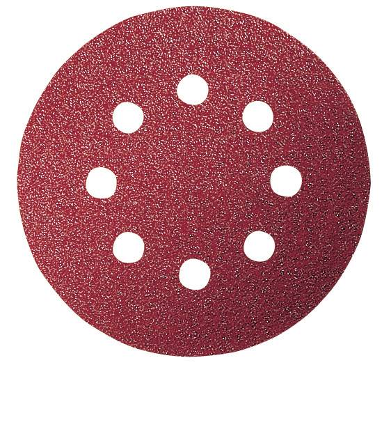 Feuille abrasive pour ponceuse excentrique avec bande auto-agrippante, perforé Bosch Accessories 2609256A26 Grain 120 (Ø
