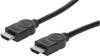 Câble de raccordement Manhattan HDMI 3.00 m noir 393768 contacts dorés, canal de retour audio Câble HDMI