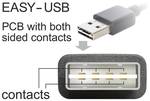Câble USB EASY Delock avec fiche mâle utilisable des deux côtés
