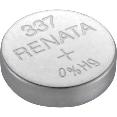Pile bouton 337 oxyde d'argent Renata 8 mAh 1.55 V 1 pc(s)