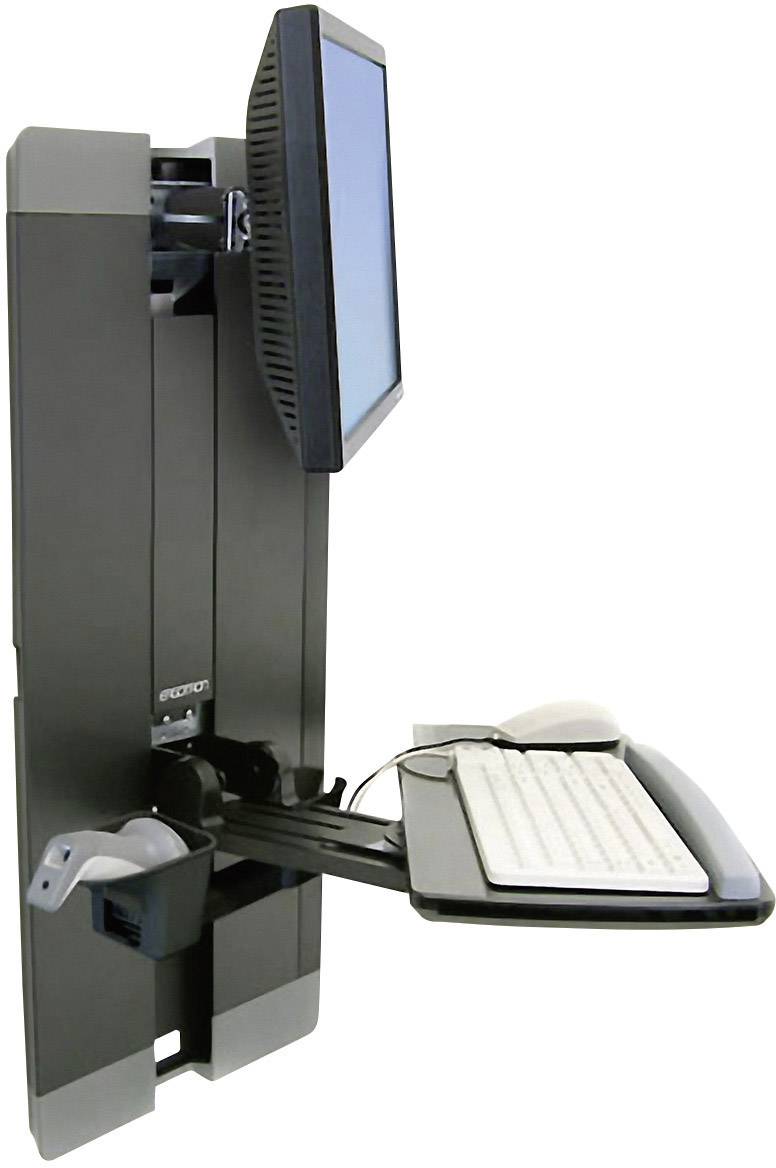 Ergotron StyleView Vertical Lift Support mural pour écran 25,4 cm (10") - 61 cm (24") tablette pour clavier, inclinable, mobile