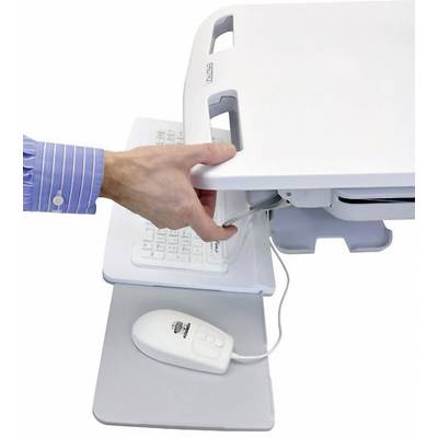 Chariot TV Ergotron SV42-6201-2 25,4 cm (10") - 61 cm (24") réglable en hauteur, tablette pour clavier, inclinable, mobi-1