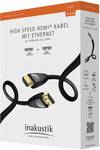 Câble HDMI® High Speed Inakustik II avec Ethernet, HDMI mâle vers HDMI mâle, noir 0,75 m