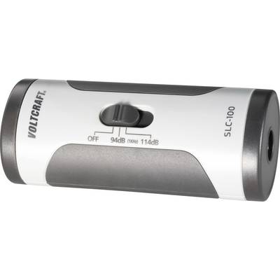 Calibrateur acoustique VOLTCRAFT avec commutateur pour réglages de 94 dB et 114 dB (1 kHz), modèle SLC-100.