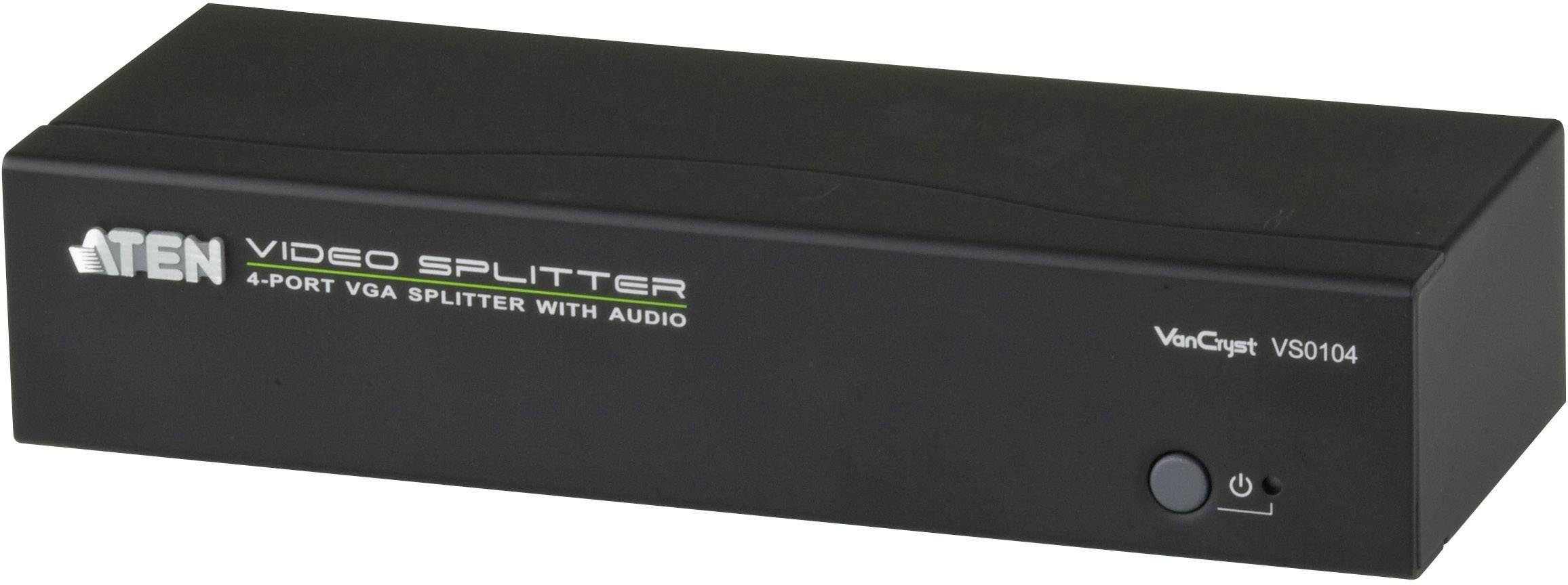 ATEN VS0104-AT-G 4 ports Répartiteur VGA 1920 x 1440 pixels noir-0