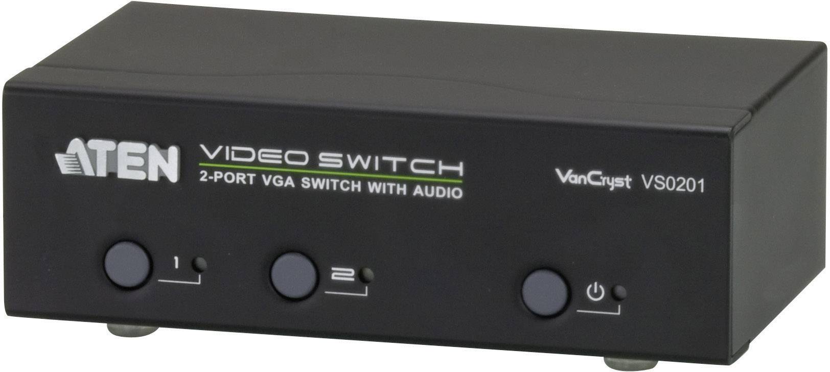 Commutateur 2 PORTS vga + audio+ RS232 aten VS0201 300MHz